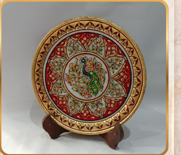 Marble Plate – Meenakari