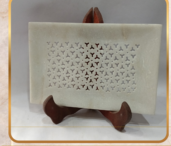 Marble Tray – Inlay Work, Size: 9x6"