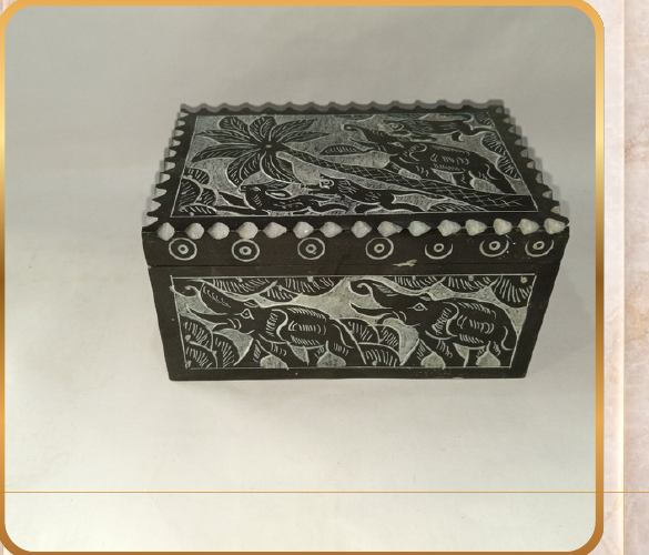 Jewellery Box – Soapstone, Size: 6x4"