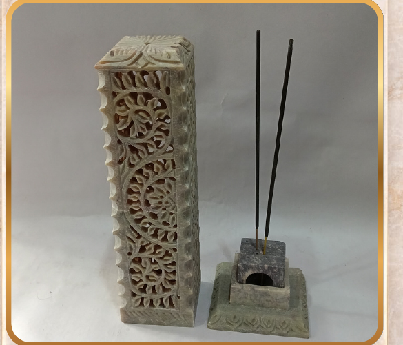 Incense Stick Stand – Soapstone, Size: 10"