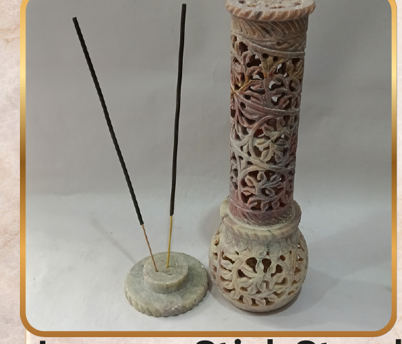 Incense Stick Stand – Soapstone, Size: 10"