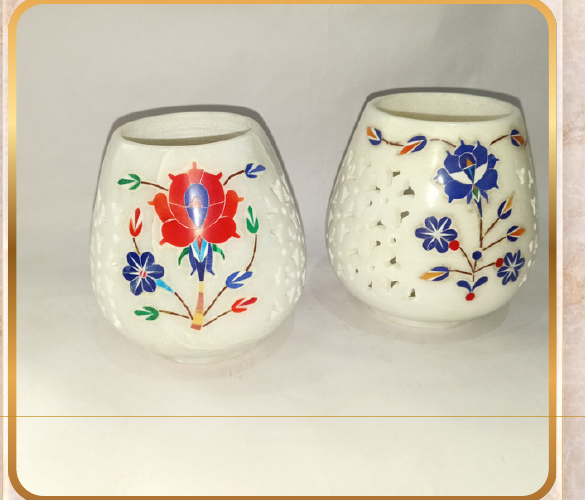 Candle Stand – Inlay Work, Size: 4"