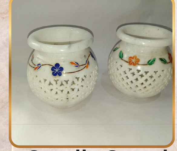 Candle Stand – Inlay Work, Size: 4"