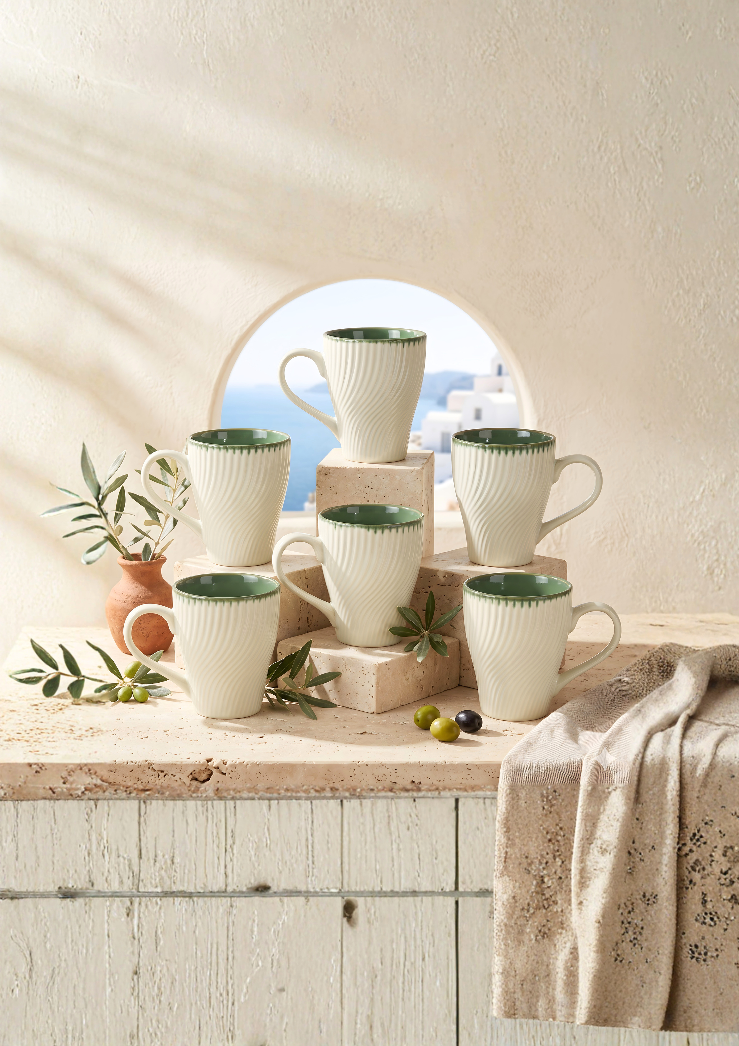 Ivory / Green