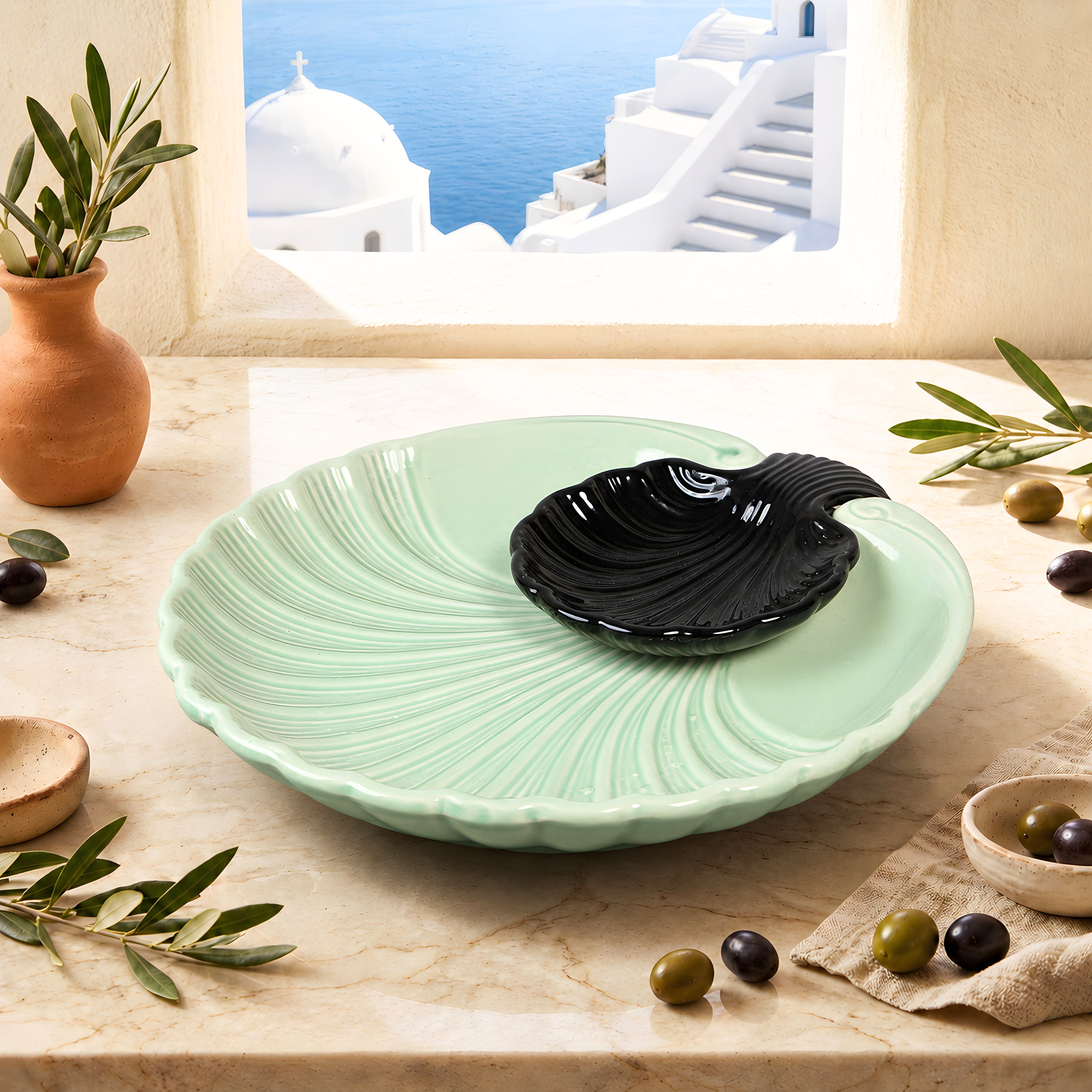 Mint Green / Black Dip Bowl