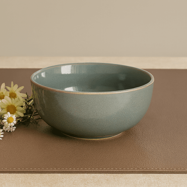 Handcrafted Ceramic Bowl – Misty Sea Green Glaze