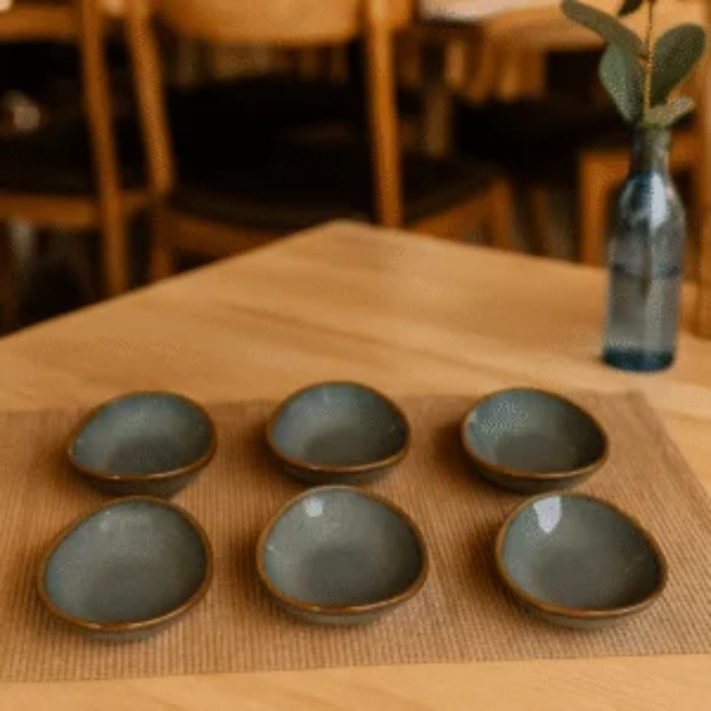 Handcrafted Ceramic Egg Dip – Set of 6